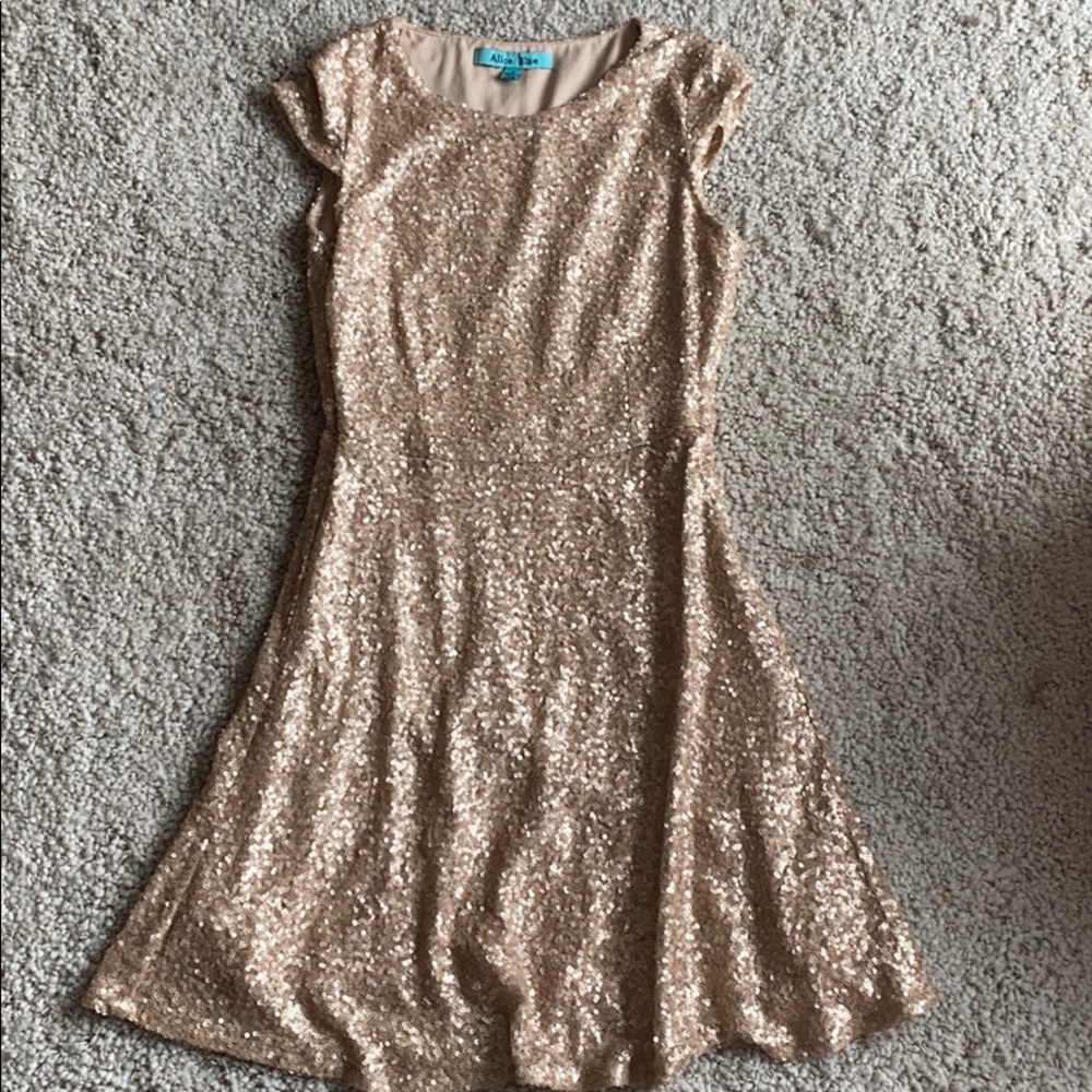 Gold sequin dress